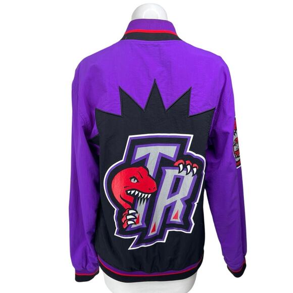 Mitchell & Ness NBA Toronto Raptors Basketball Warm Up Bomber Coat Jacket Size S - Picture 2 of 7